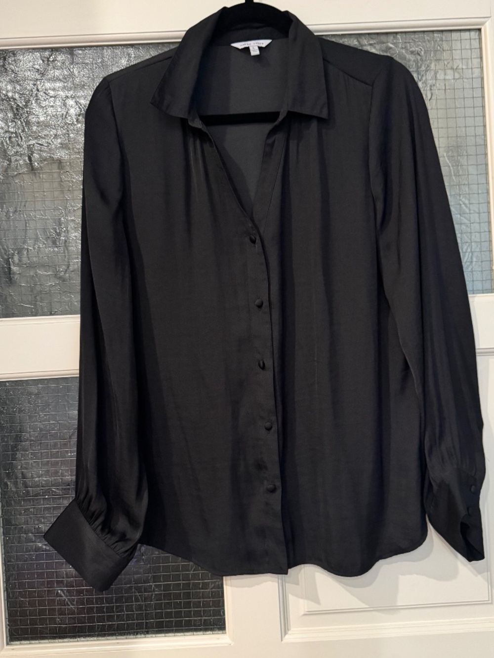 Naked Zebra black silky blouse - Size Large